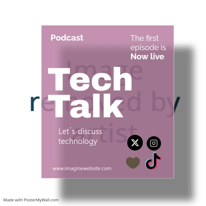 Copy of Tech talk podcast design | PosterMyWall