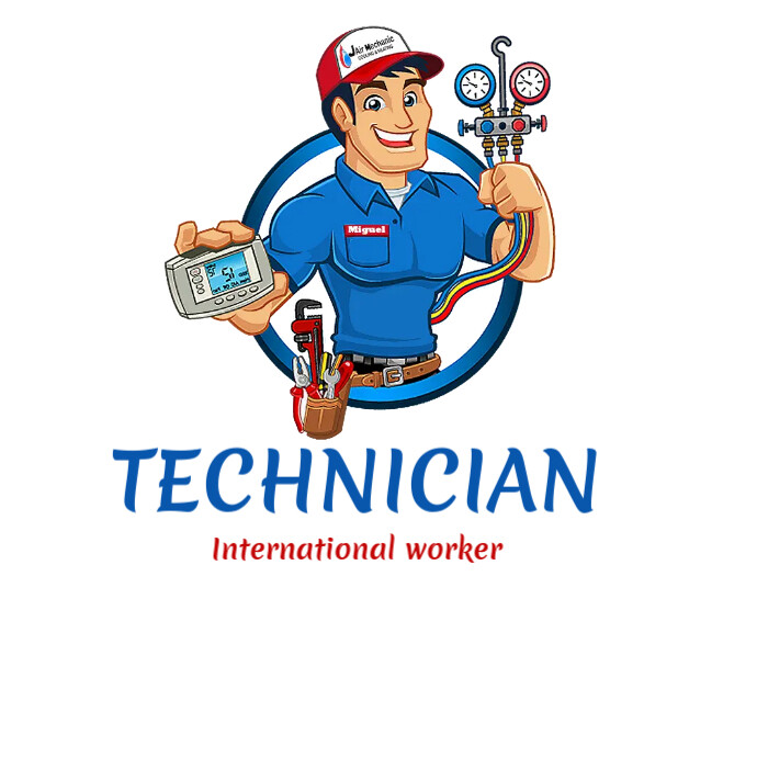 Technician logo,plumber logo,nft technician Logotyp template