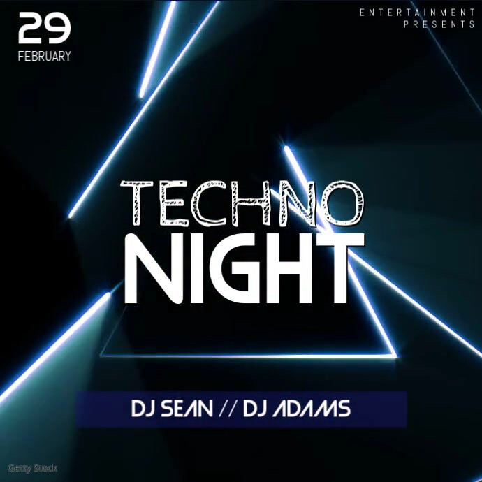 Techno Music Party Instagram Video Template PosterMyWall