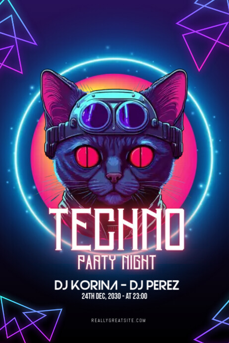 TECHNO PARTY Template | PosterMyWall