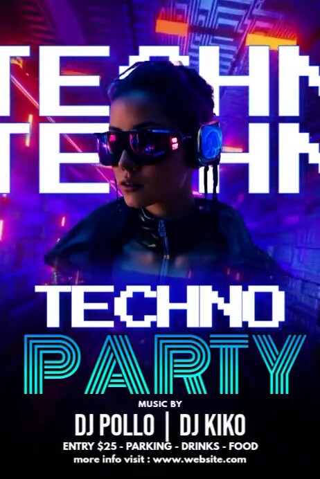 Copy of Techno Party | PosterMyWall