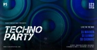 Techno Party Flyer Facebook Video Ad template