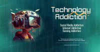 Technology Addiction Awareness Facebook Post template