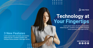 Синий Technology Promotion Facebook Shared Image Template