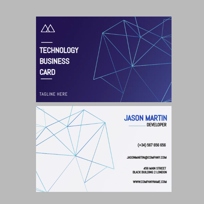Technology Business Card Template | PosterMyWall