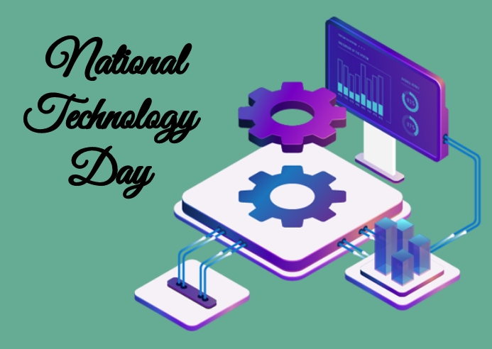 Technology Day Lettering Technology Day Template | PosterMyWall