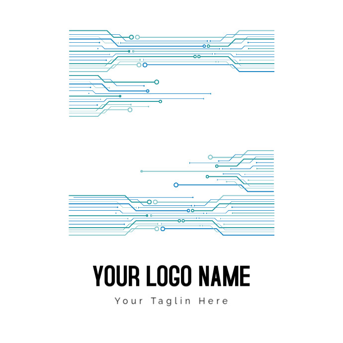 Technology Euclidean Electrical Network Logo template
