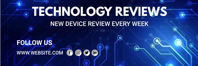 TECHNOLOGY REVIEWS HEADER Template | PosterMyWall