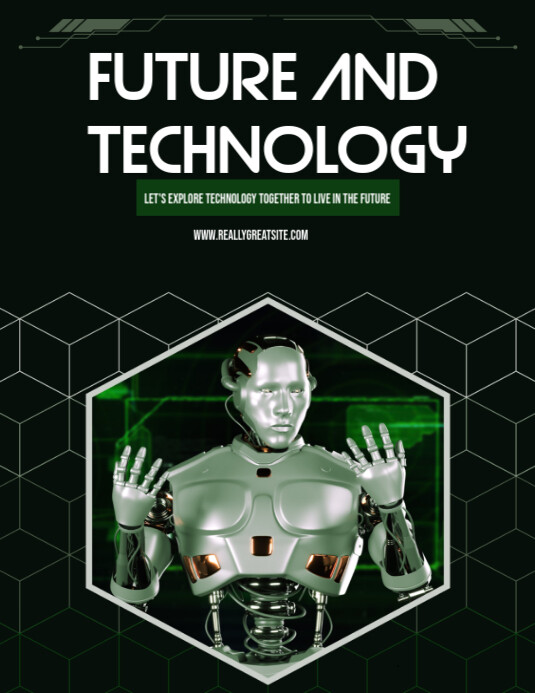 technology  tech  innovation Flyer (US Letter) template