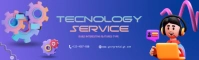 Tecnology Service LinkedIn Background Image template