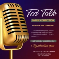 Ted talk,speaker,Debates,open mic Cuadrado (1:1) template
