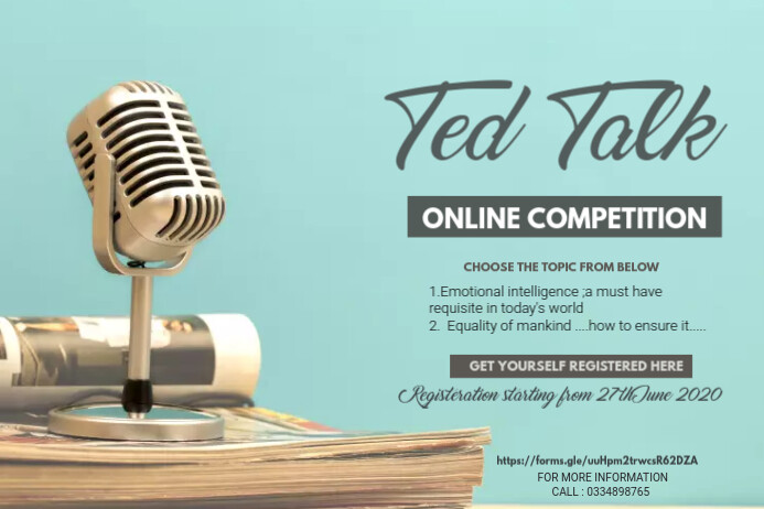 Ted talk,speaker,Debates,open mic Plakat template