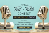 ted talks,speakers,open mic Poster template
