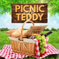 teddy bear picnic Publicación de Instagram template