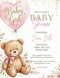 White Baby Shower Folder Template