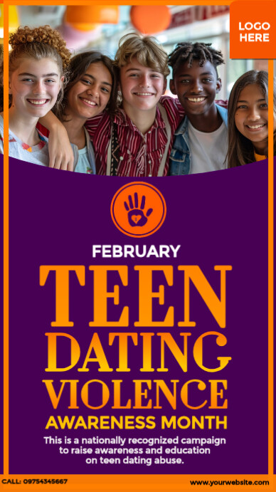 Safe Dating Program Flyer Teen Dating Violence Prevention Month Ad Template | PosterMyWall