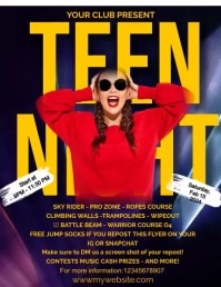 teen night flyers template