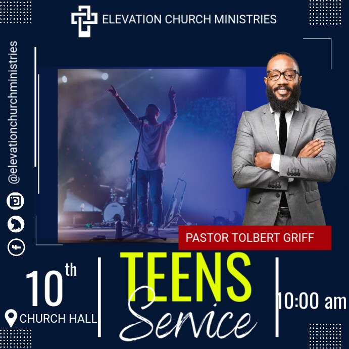 TEENS SERVICE (3) Instagram Post template