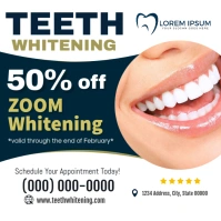 Teeth Whitening Promo Ads Квадрат (1 : 1) template