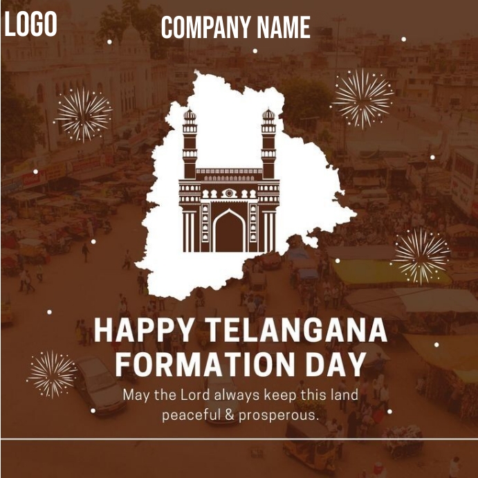 Telangana formation day โพสต์บน Instagram template