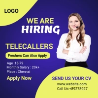 telecallers hiring Instagram Post template