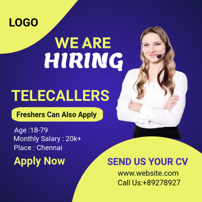 telecallers hiring Template | PosterMyWall