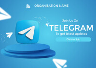 telegram post flyer A3 template