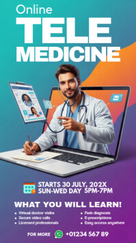 Telemedicine Service Digital Display (9:16) template