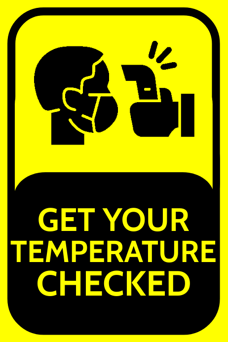 Temperature Check Sign Board Template | PosterMyWall