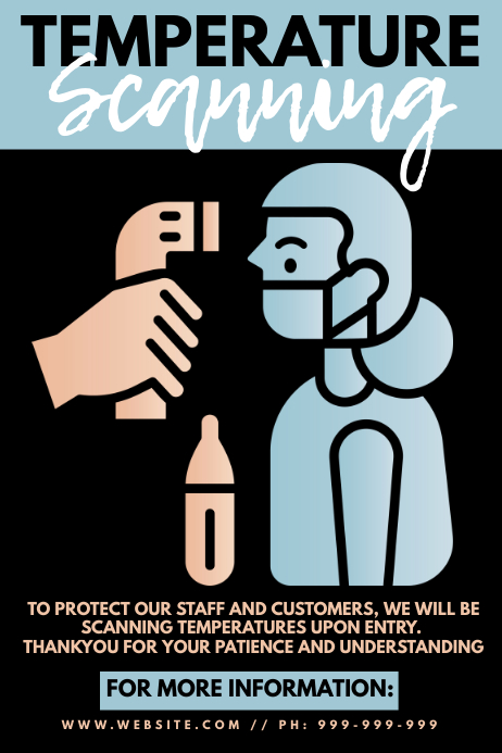 Temperature Scanning Poster Template | PosterMyWall