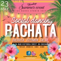template bachataa social dancing Instagram Post