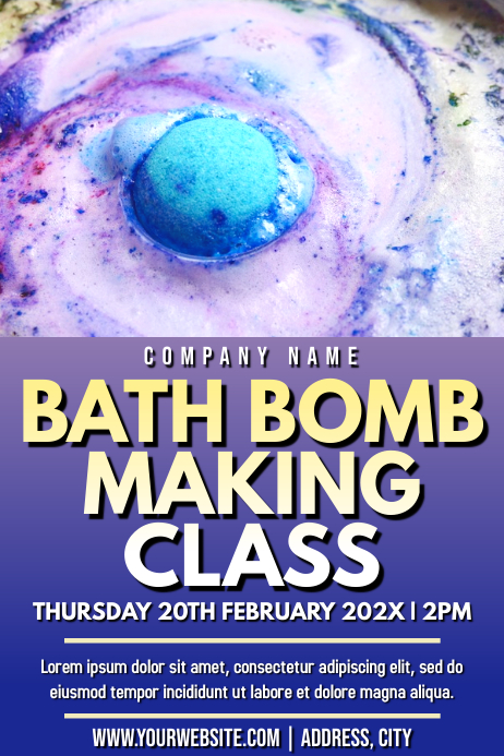 Template Bath Bomb PosterMyWall