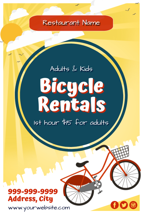 Template Bicycle PosterMyWall