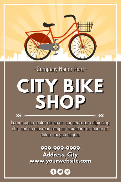 Template Bicycle PosterMyWall