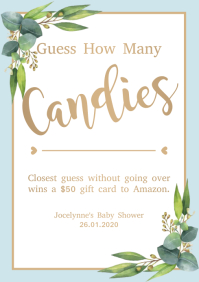 Template candy guess baby shower | PosterMyWall