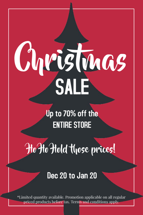 Copy of Template Christmas Sale Tree  PosterMyWall
