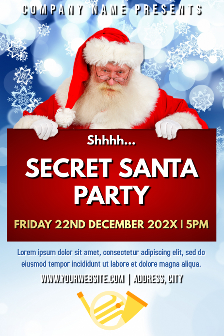 Template christmas secret santa | PosterMyWall