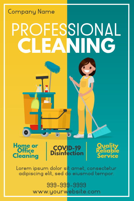 Cleaner Table Poster Template cleaning | PosterMyWall