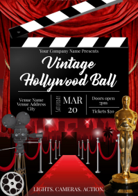Template dance hollywood ball A4