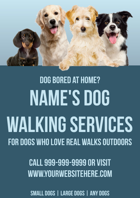Template Dog Walker PosterMyWall