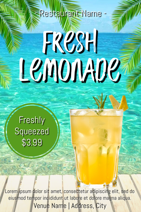 Template Drinks PosterMyWall