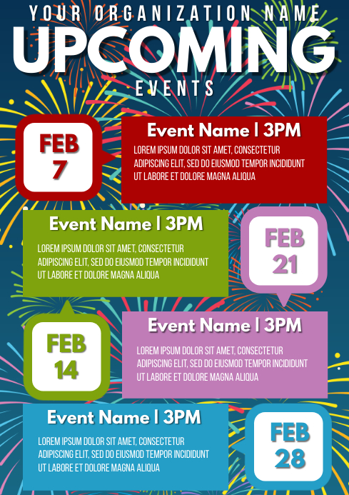 Event Calendar Poster Copy of Template event calendar | PosterMyWall