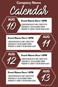 Event Calendar Poster Template event calendar | PosterMyWall