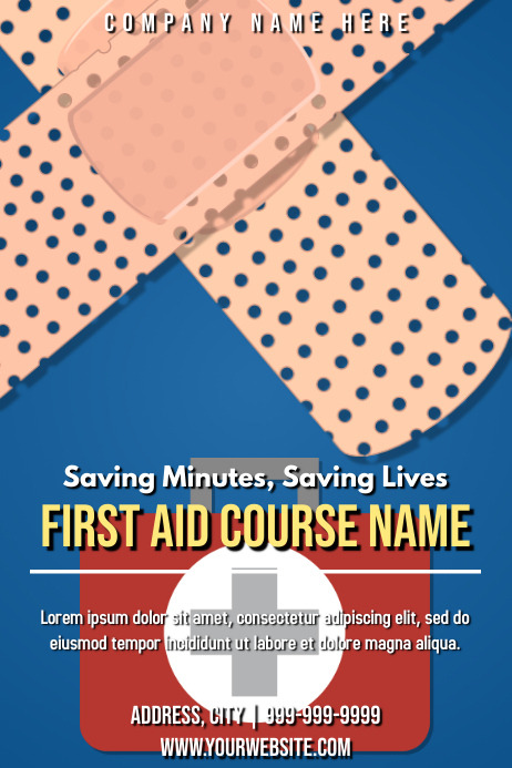 Template First Aid PosterMyWall