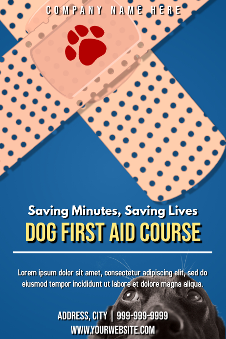 Template First Aid Dog PosterMyWall