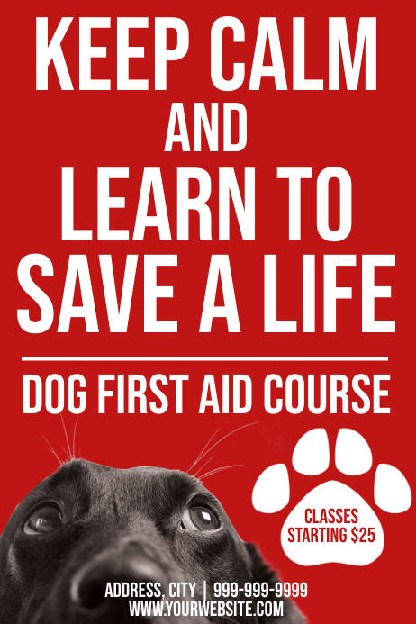Template First Aid Dog PosterMyWall