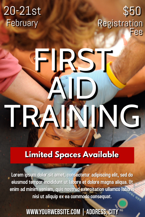 Copy of Template first aid training | PosterMyWall