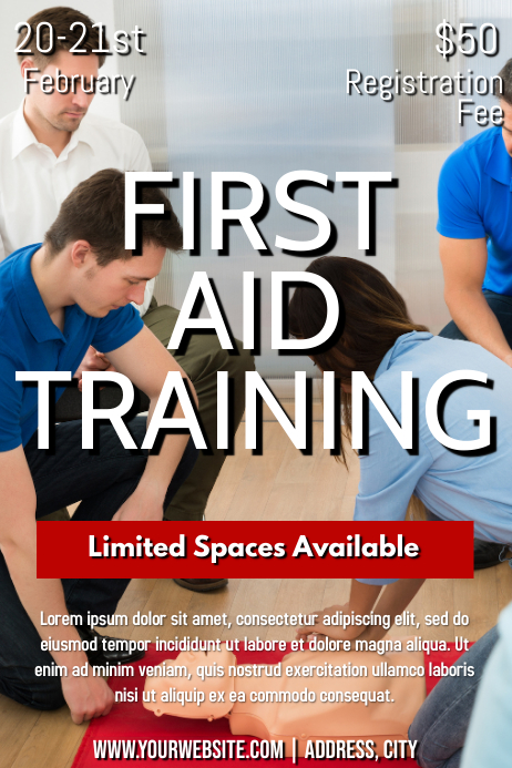 Template first aid training | PosterMyWall