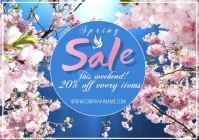 template flyer video spring sale A4