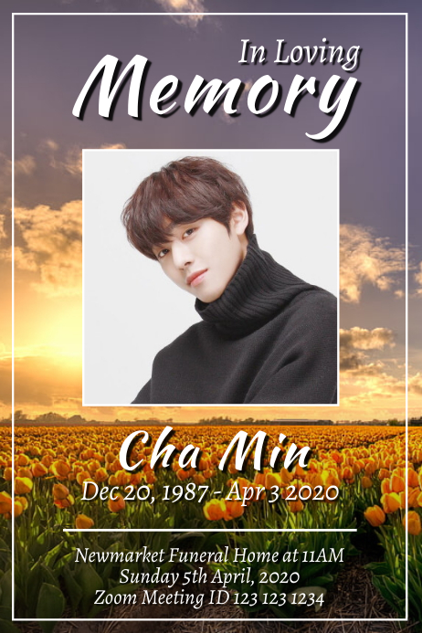 Template Funeral Postermywall Template Funeral Postermywall
